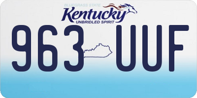 KY license plate 963UUF