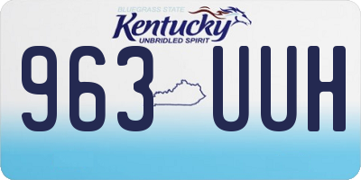 KY license plate 963UUH