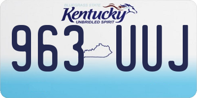 KY license plate 963UUJ