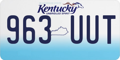 KY license plate 963UUT