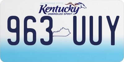 KY license plate 963UUY