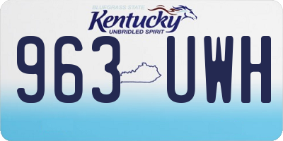 KY license plate 963UWH