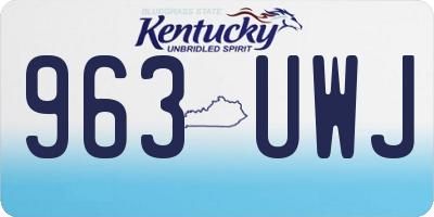 KY license plate 963UWJ