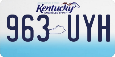 KY license plate 963UYH