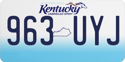 KY license plate 963UYJ