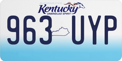 KY license plate 963UYP