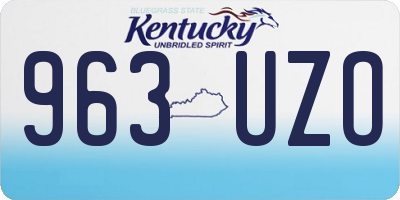 KY license plate 963UZO
