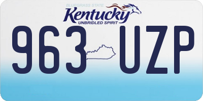 KY license plate 963UZP