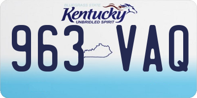 KY license plate 963VAQ