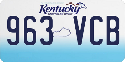 KY license plate 963VCB
