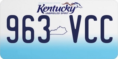 KY license plate 963VCC