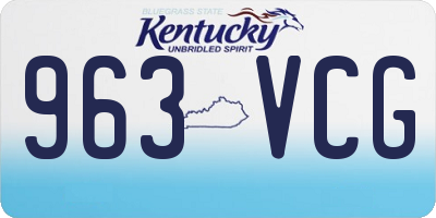 KY license plate 963VCG
