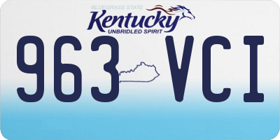 KY license plate 963VCI