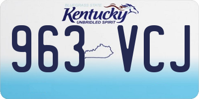 KY license plate 963VCJ
