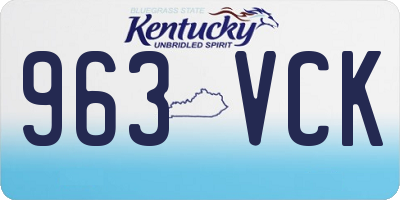 KY license plate 963VCK
