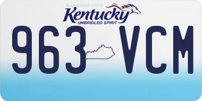 KY license plate 963VCM