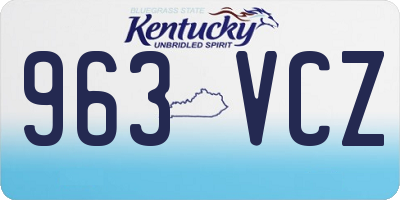 KY license plate 963VCZ