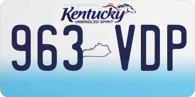 KY license plate 963VDP