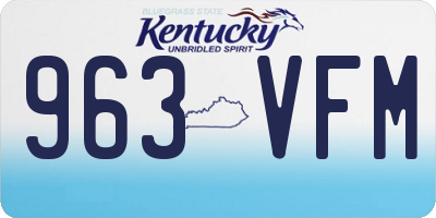 KY license plate 963VFM