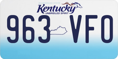 KY license plate 963VFO