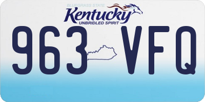 KY license plate 963VFQ