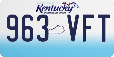 KY license plate 963VFT