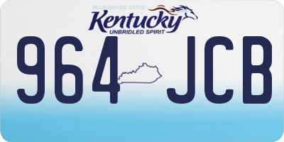 KY license plate 964JCB