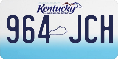 KY license plate 964JCH