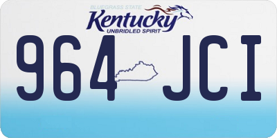 KY license plate 964JCI