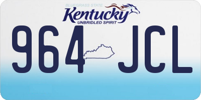 KY license plate 964JCL