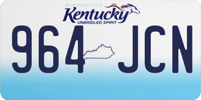 KY license plate 964JCN