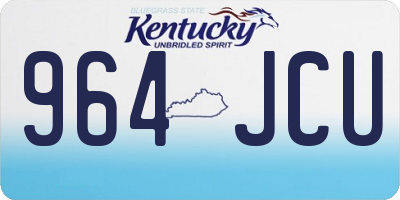 KY license plate 964JCU