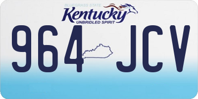 KY license plate 964JCV