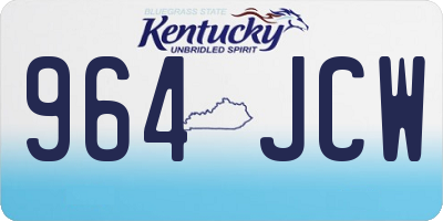 KY license plate 964JCW