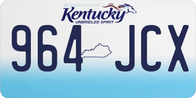 KY license plate 964JCX