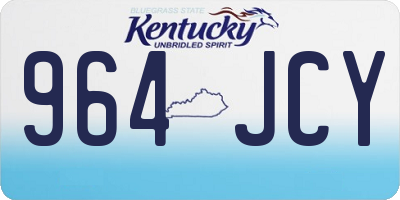 KY license plate 964JCY