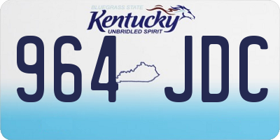 KY license plate 964JDC
