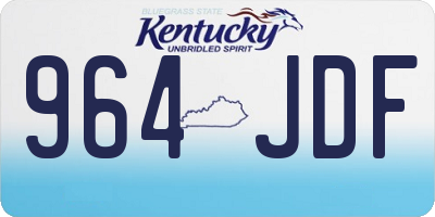 KY license plate 964JDF