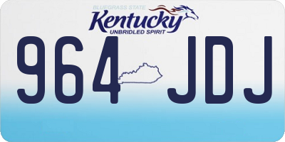 KY license plate 964JDJ