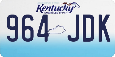 KY license plate 964JDK