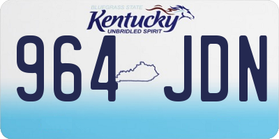 KY license plate 964JDN
