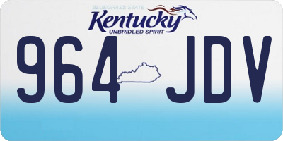 KY license plate 964JDV