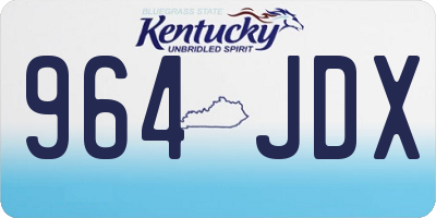 KY license plate 964JDX