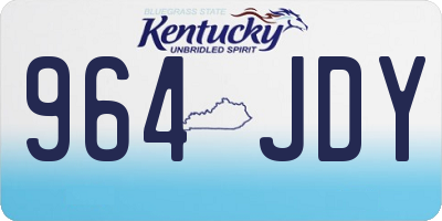 KY license plate 964JDY