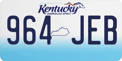 KY license plate 964JEB