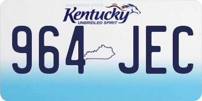 KY license plate 964JEC