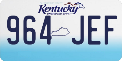 KY license plate 964JEF