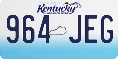 KY license plate 964JEG
