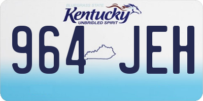 KY license plate 964JEH