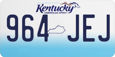 KY license plate 964JEJ